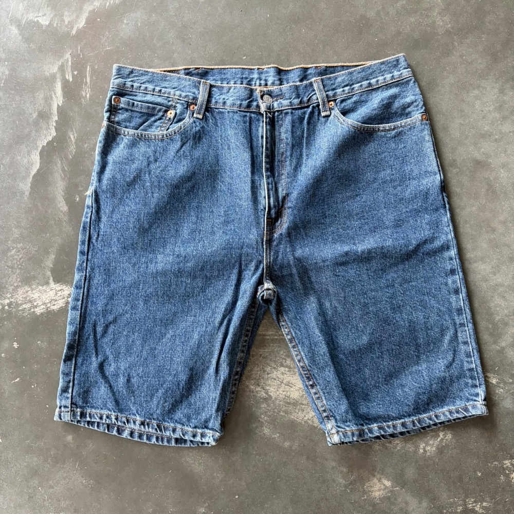 Levis 505 Regular Fit Denim Jean Shorts Mens W38 Blue Casual Summer